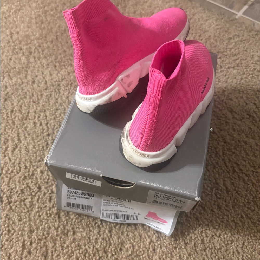 Balenciaga Kids Pink Slip-On Sneakers